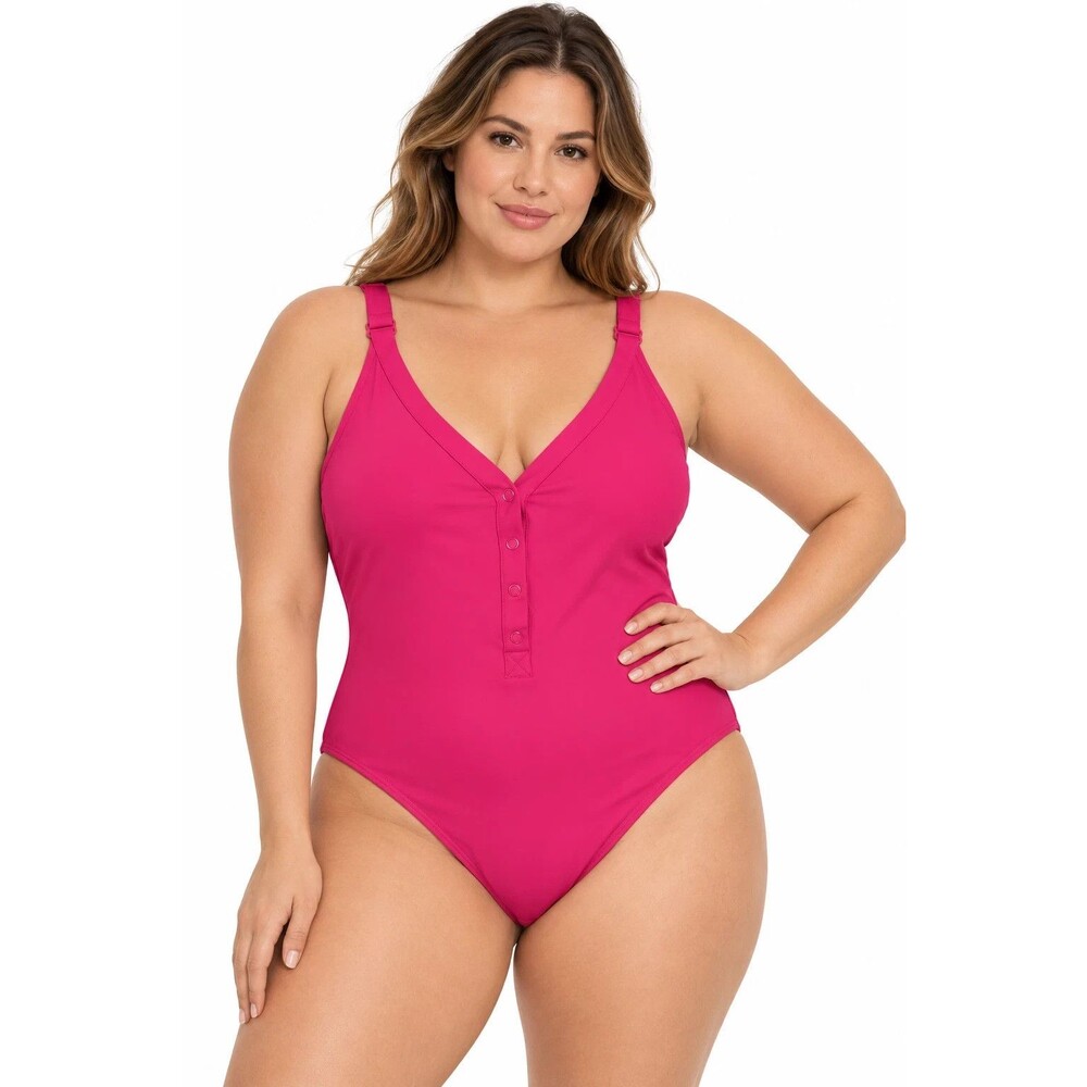 Andie Swim Women's Ipanema One Piece Swimsuit Pink Granita XL NWT